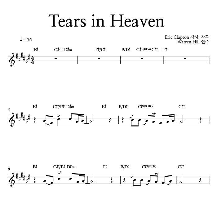 Tears in Heaven - Warren Hill